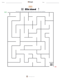 Ellis Island printable worksheet preview
