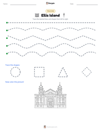 Ellis Island printable worksheet preview