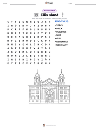 Ellis Island printable worksheet preview