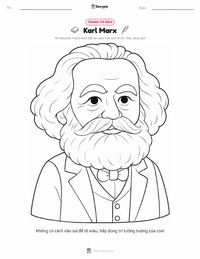 Trang tô màu Karl Marx cho trẻ em