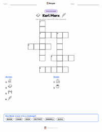 Karl Marx printable worksheet preview