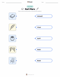 Karl Marx printable worksheet for kids