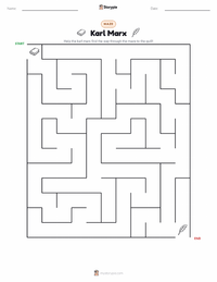 Karl Marx printable worksheet preview