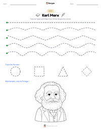 Aperçu de la feuille de travail imprimable Karl Marx