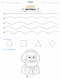 Karl Marx afdrukbare werkblad voorbeeld