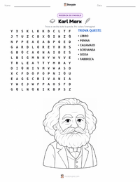Anteprima della scheda stampabile di Karl Marx