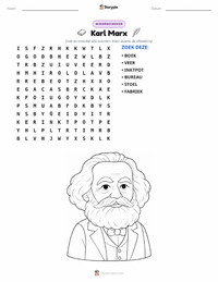 Karl Marx afdrukbare werkblad voorbeeld