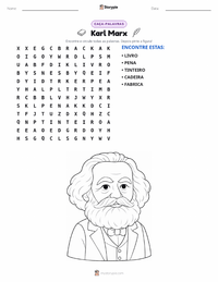 Prévia da folha de atividades imprimível Karl Marx