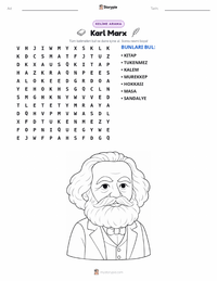 Karl Marx yazdırılabilir çalışma sayfası önizlemesi