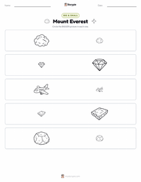 Mount Everest printable worksheet preview