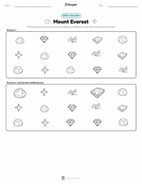 Mount Everest printable worksheet preview