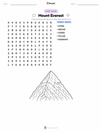 Mount Everest druckbare Arbeitsblatt Vorschau