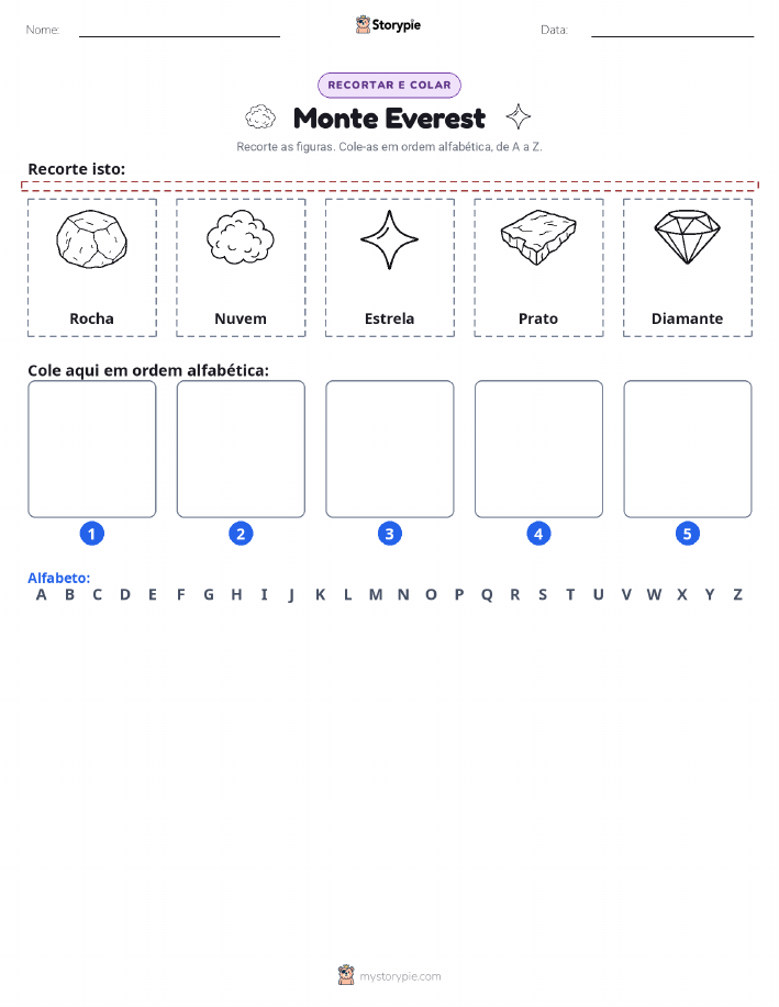 Recortar & Colar Alfabeto