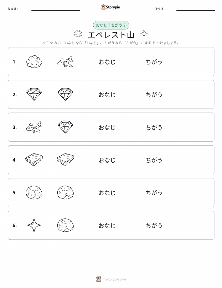同じか違うか