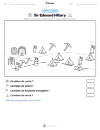 Aperçu de la feuille de travail imprimable Sir Edmund Hillary