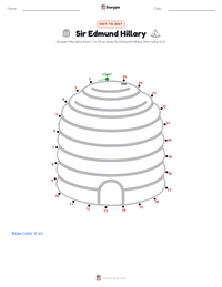 Sir Edmund Hillary printable worksheet preview