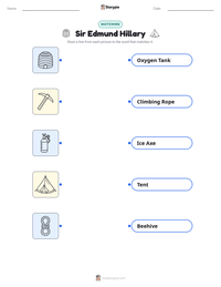Sir Edmund Hillary printable worksheet preview