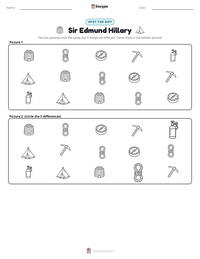Sir Edmund Hillary printable worksheet preview