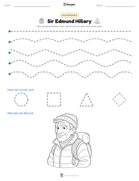 Sir Edmund Hillary druckbare Arbeitsblatt Vorschau