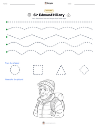 Sir Edmund Hillary printable worksheet preview