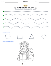 Vista previa de la hoja de trabajo imprimible de Sir Edmund Hillary