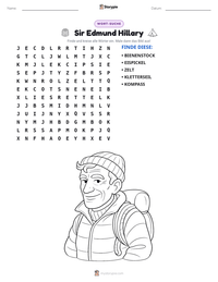Sir Edmund Hillary druckbare Arbeitsblatt Vorschau