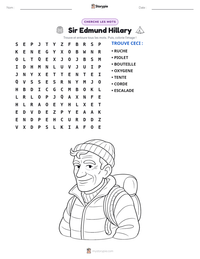 Aperçu de la feuille de travail imprimable Sir Edmund Hillary