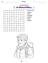 Podgląd drukowalnego arkusza ćwiczeń Sir Edmund Hillary
