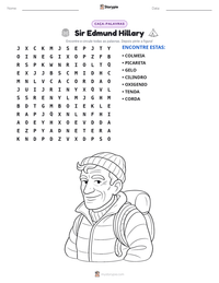 Prévia da folha de atividades imprimível Sir Edmund Hillary
