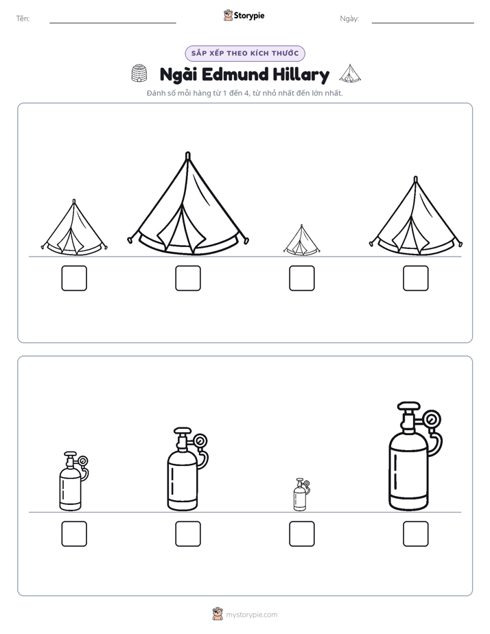 Thứ Tự Kích Thước