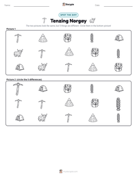 Tenzing Norgay printable worksheet preview