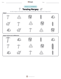 Aperçu de la feuille de travail imprimable Tenzing Norgay