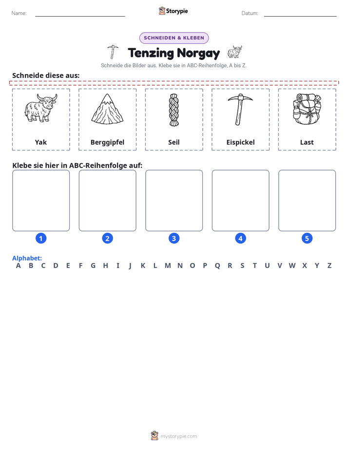 Schneiden & Einfügen Alphabet