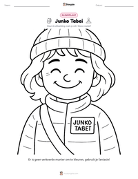 Junko Tabei afdrukbare werkblad voorbeeld