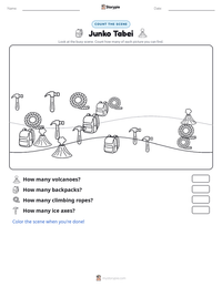Junko Tabei printable worksheet preview
