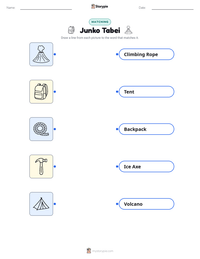 Junko Tabei printable worksheet preview