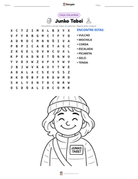Prévia da folha de atividades imprimível Junko Tabei