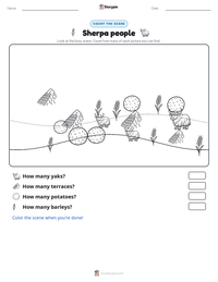 Sherpa people printable worksheet preview