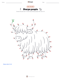 Sherpa people printable worksheet preview