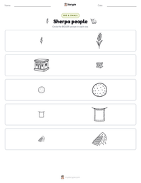 Sherpa people printable worksheet preview