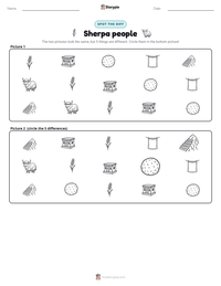 Sherpa people printable worksheet preview