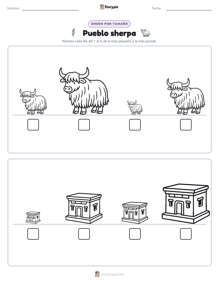 Orden de Tamaños