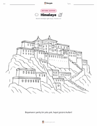 Himalayalar yazdırılabilir çalışma sayfası önizlemesi