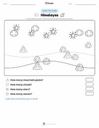 Himalayas printable worksheet preview
