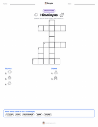 Himalayas printable worksheet preview