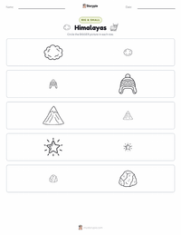 Himalayas printable worksheet preview