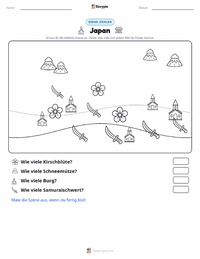 Japan druckbare Arbeitsblatt Vorschau