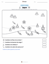 Aperçu de la feuille de travail imprimable Japon