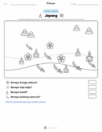 Prabaca lembar kerja cetak Jepang