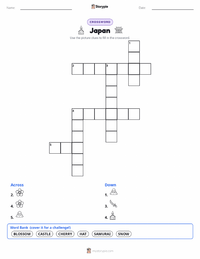 Japan printable worksheet preview